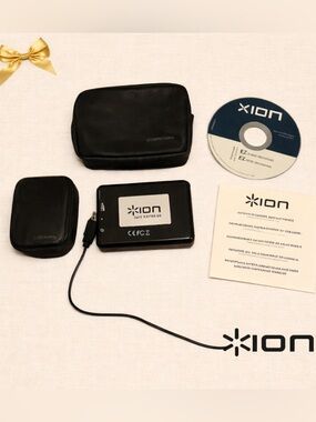 Ion Cassette Tape Converter System Black Silver Manuals